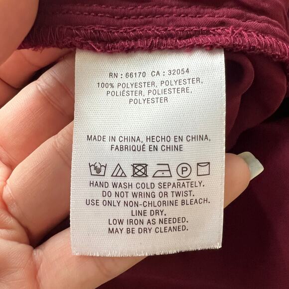 Anthropologie Aida Burgundy Lace Halter Jumpsuit Size 8 - Picture 8 of 8